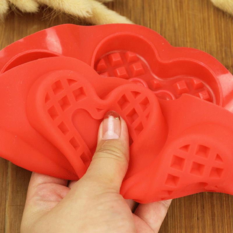 Non-stick Silicone Waffle Mold Kitchen Bakeware Cake Mold Cake Mould Makers For Oven High-temperature Baking Set Waffle Maker