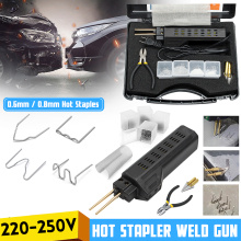 New 220-250V Hot Stapler Car Bumper Plastic Welding Torch Fairing Auto Body Tool Welder Machine 0.6/0.8mm + 200 Staples