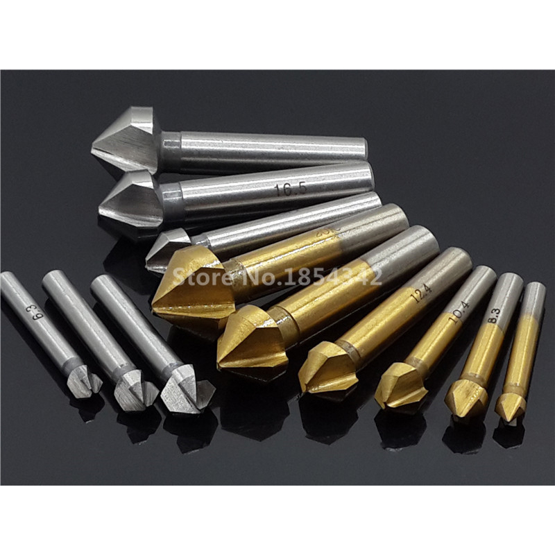 1PC 6 Sizes Titanium 90 Degree HSS Countersink Drill Chamfer Cutter Workpiece Taper Wood Steel Aluminum Milling Tool 6.3-20.5MM