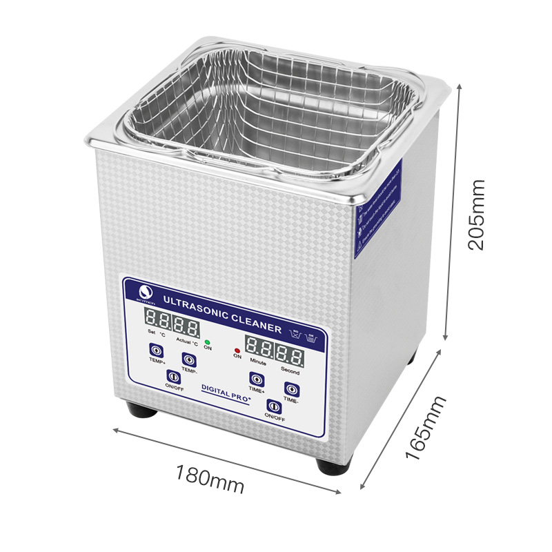 2L 80W Household Digital Ultrasonic Cleaner Stainless Steel Bath Ultrasound Cleaning for Watches Jewelry Cleaning Washer Machine