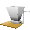 304 Stainless Steel 2-roller Malt Mill Grain Crusher For Homebrew With Wooden Board Base Russia Warehouse