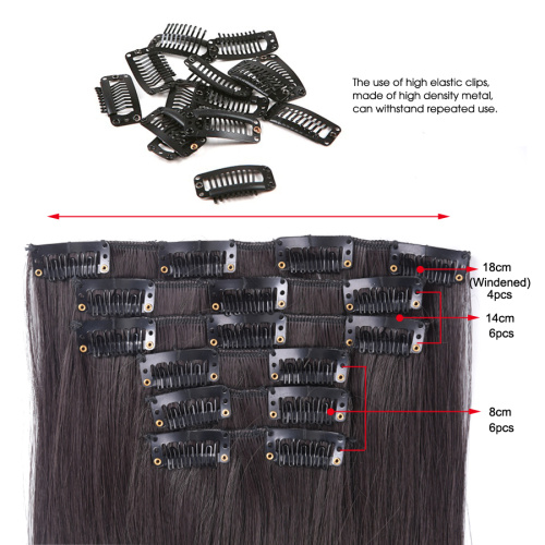 High Quality Full Head Clip In Hair Extension Long Synthetic Straight Hairpiece Wholesale 6 Pcs/set 22 Inch 16 Clips Hair Piece Supplier, Supply Various High Quality Full Head Clip In Hair Extension Long Synthetic Straight Hairpiece Wholesale 6 Pcs/set 22 Inch 16 Clips Hair Piece of High Quality