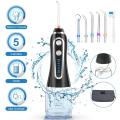 Portable Oral Irrigator 300ml Dental Water Flosser Jet 5 Modes Water Floss USB Rechargeable Irrigator Dental Teeth Cleaner + Bag