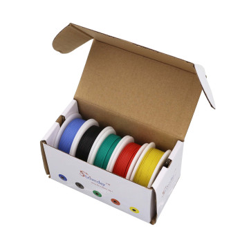 20AWG 30m flexible silicone wire 5 color mixing box 1 package wire and cable tinned copper wire stranding wire DIY
