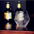 Japanese EDO Crystal Whisky Neat Glass Snowflakes Falling Artwork Liquor XO Brandy Snifter Whiskey Wine Cup Wooden Gift Box Set