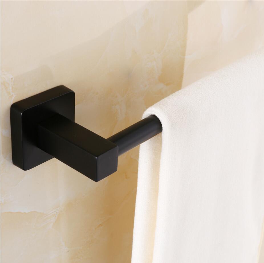 40/50/60 cm Vintage Black Stainless steel Towel Bar Wall Mounted Bathroom Accessories Single Towel Rack Modern Towel Hang