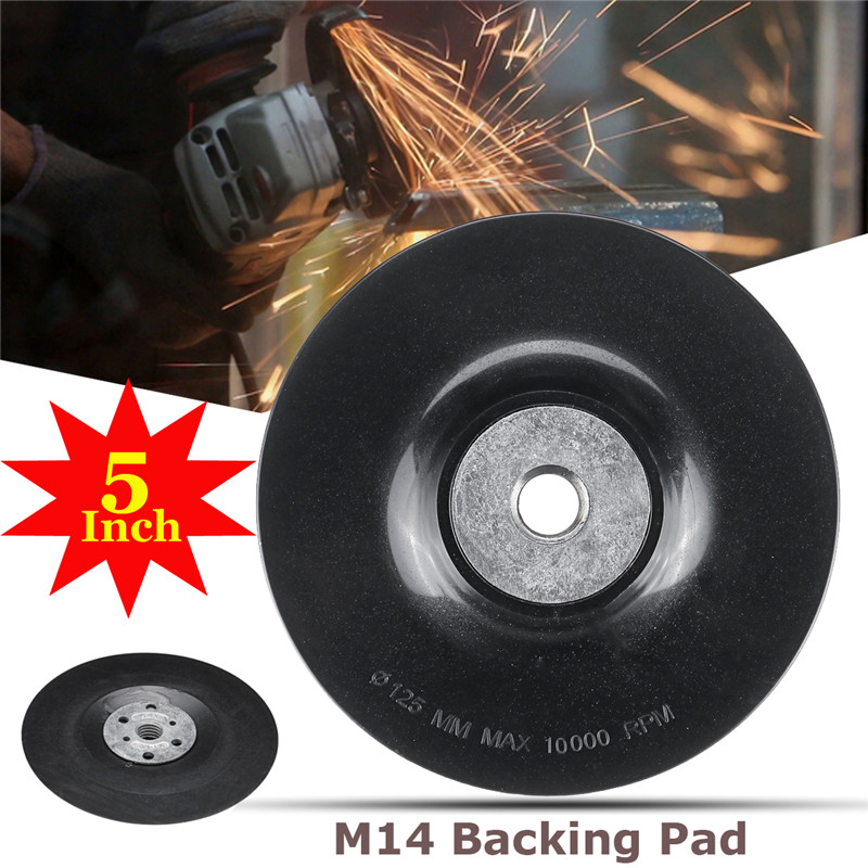 5 inch 125mm Screw M14 Disc Buffing Bonnet Wheel Sander Special Sander Polishing Disc Angle Grinder Chassis Rubber Backing Pad