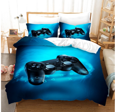 3D Print Video Game Bed Set Home Textile For Kids Boys Gamer Bedding Sets Comforter Gaming Themed Bedroom Decor Game