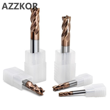 Milling Cutter Alloy Coating Tungsten Steel Tool Cnc Maching Hrc65 Endmill Azzkor Top Milling Cutter Kit Milling Machine Tools