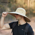Summer Men new outdoor waterproof Fisherman With Large Brim sun hat sunshade sun proof Quick drying UV Protection hat Bucket Hat