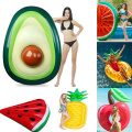 Inflatable Giant Fruit Avocado Pineapple Cherry Float For Adult Tube Circle Pool Party Toys Ride-On Air Mattress Swimming Ring