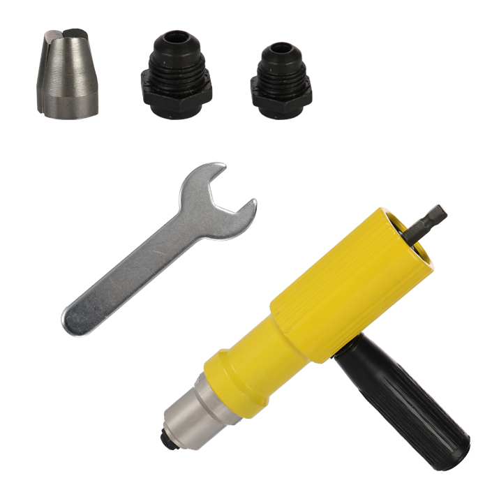 Electric Rivet Nut Machine Riveting Tool Cordless Riveting Drill Adapter Riveter Insert Nut Tools Suitable for 3.2-4.8mm Rivets