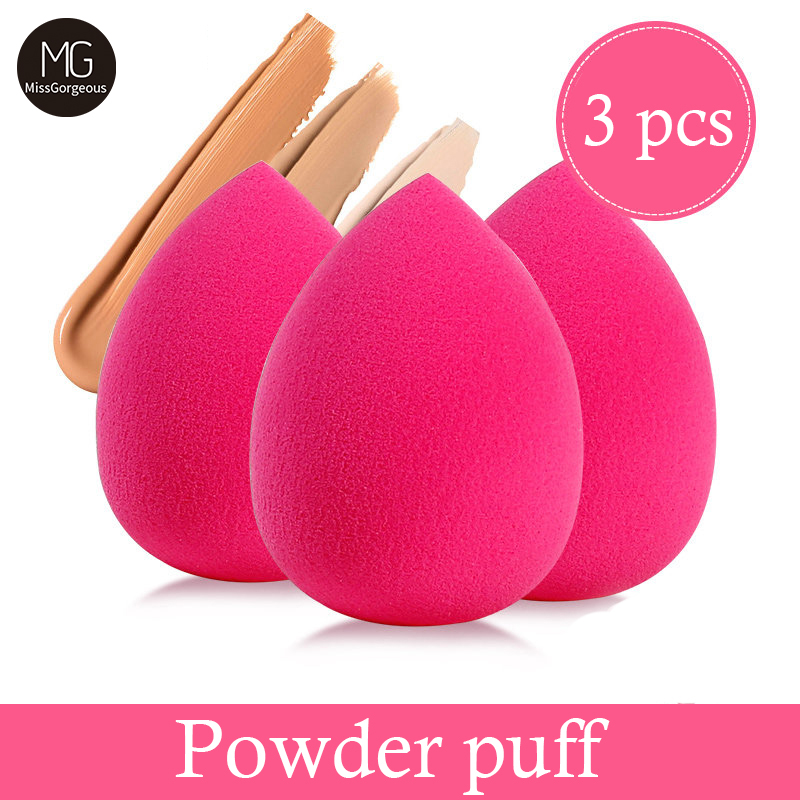 3Pcs Sponge Egg Cosmetic Puff Beauty Sponge Smooth Makeup Sponge Powder Puff Foundation BB CC Cream Cosmetics Sponge Belleza