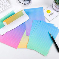 Creative Graduated Color Letter 4 PCS Writing Lined Paper and 2 PCS Envelopes Stationary Set For Kids Boys Girls Office School