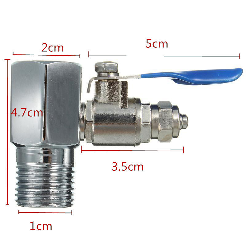 RO Feed Water Adapter 1/2" to 1/4" Ball Valve Reverse Faucet Tap DIY Home Water Adapters Bathroom Hardware Accessories