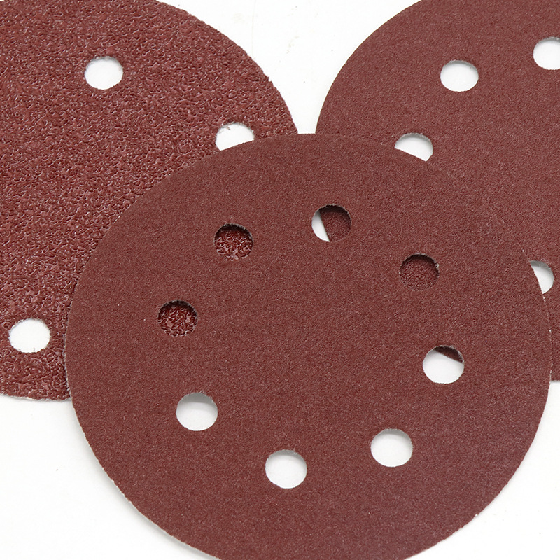 100pcs 125mm Round Shape Sanding Discs Hook Loop Sanding Paper Buffing Sheet Sandpaper 8 Hole Sander Polishing Pad Sandpaper