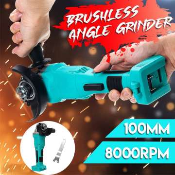 100mm Brushless Cordless Impact Electric Angle Grinder Power Tools Polishing Grinding Cutting Machine for 18V Makita Battery