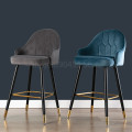 Customizable Bar Stools Light Luxury Bar Chair Modern Minimalist High Dining Chair High Stool Bar Stool Backrest 55/65/75cm