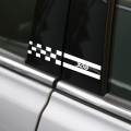 2PCS For Peugeot 308 Reflective Car Column Cover Film Vinyl Trim Stickers Auto Window B Pillars Decor Car Accessories Styling