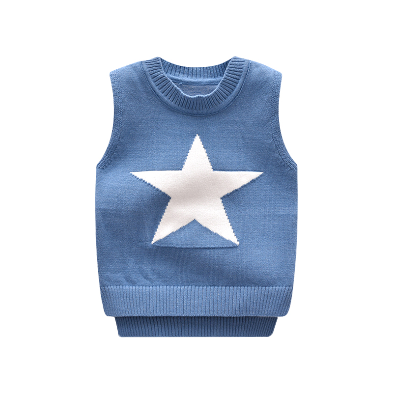 Cute Spring Autumn Boys Girls Babies Knitting Cartoon Star Casual Sleeveless Vest,Newborn Baby Costume Kids Waistcoat Outerwear