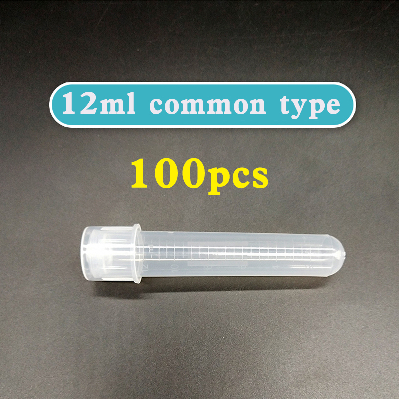 12ml/100pcs Sterile packing lab plastic shaking tube bacterial cell culture tube for laboratory experiment