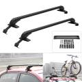 2pcs 90cm Car Roof Racks Cross Bars Luggage Carrier Anti-theft Lockable Roof Racks with Rubber Gasket For 4DR Car Sedans SUV