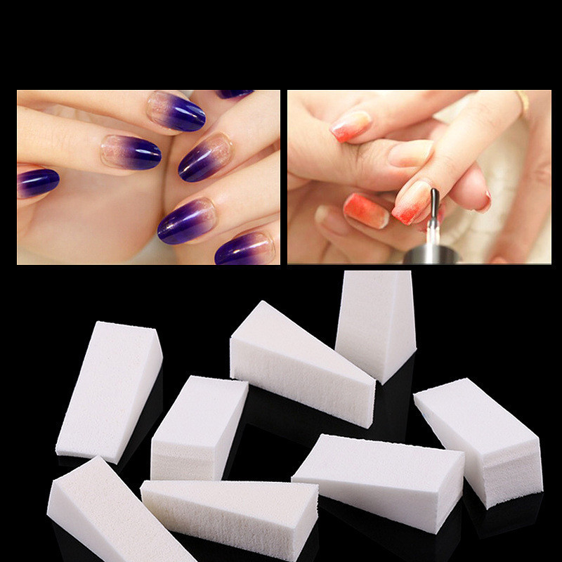 8pcs DIY Gradient Nail Soft Sponges Nail Buffer Files Color Change Gel Nail Polish Equipment Manicure Nail Art Fade Tool Set