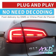 AKD tuning cars Tail lights For VW Jetta MK7 Taillights LED DRL Running lights Fog lights angel eyes Rear parking lights