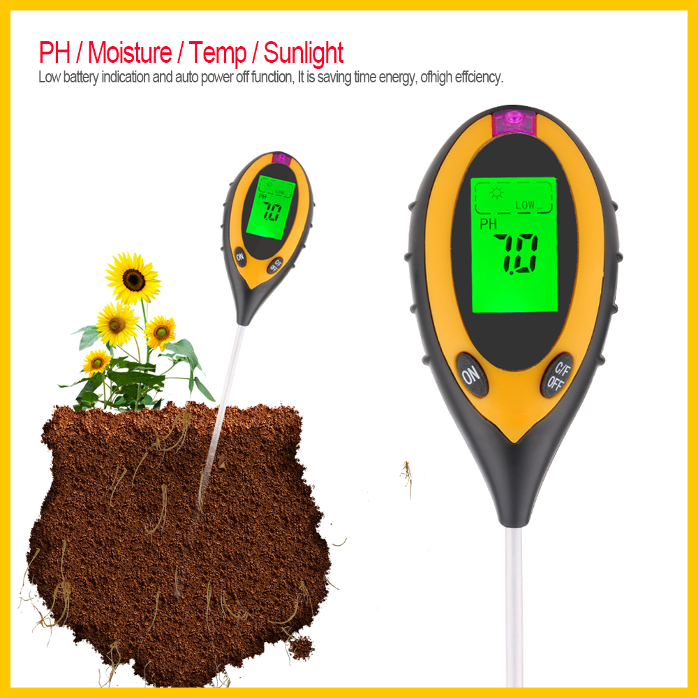 RZ Soil Moisture meter Garden Gardening Farming Acidity Moisture PH Measurement Tool Sunlight Hydroponics Analyzer Detector RZ89