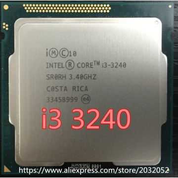 lntel I3-3240 i3 3240 CPU 3.4 GHz 3M LGA1155 55W desktop Dual Core SR0RH CPU (working 100% Free Shipping)
