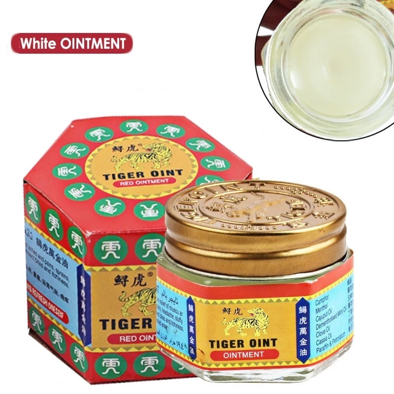 12pcs Red White Tiger Balm Ointment For Headache Toothache Stomachache Muscle Pain Relieving Balm Dizziness Essential Balm oil