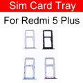 Micro Sim Card Tray Holder For Xiaomi Redmi 5 Plus 5+ 5Plus Micro SD Reader Sim Card Slot Flex Cable Replacement Repair Parts