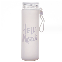 White glass drinking water bottles with plastic cap