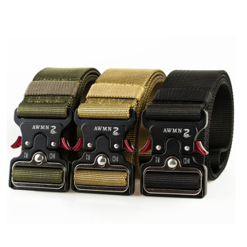 4.8 CM Width Canvas Belt Tactical Military Nylon Belts For Men Trousers Long Training Army Belt Metal Buckle Waist Belts Hunting