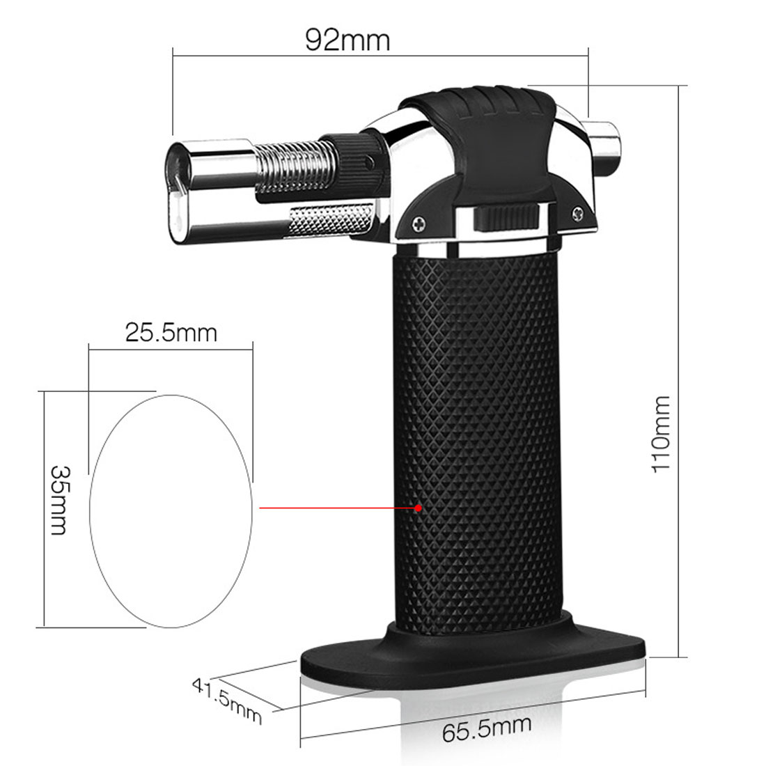 BBQ Brazing Gas Torch Gas Adjustable Flame Inflated Flame Gun Butane Lighter Burning Electricity Ignite Welding Outdoor Camping