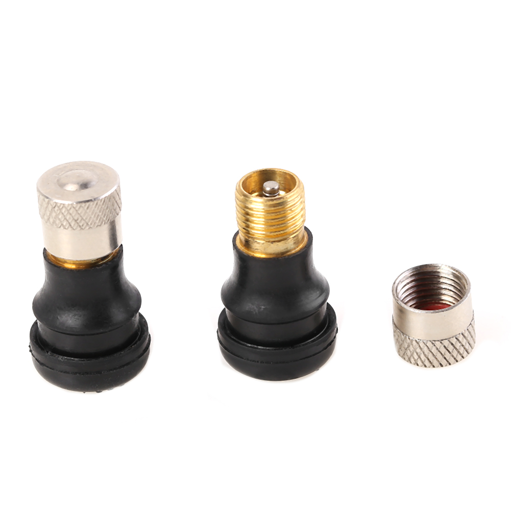 2pcs TR412 Snap-in Car Tubeless Tyre Valve Stems Rubber Copper Vacuum Tire Air Valve for Auto Motorcycle Moto for Xiaomi Mi