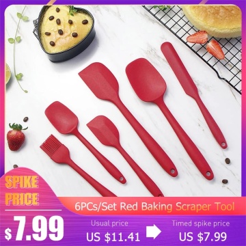 6PCs Heat Resistant Silicone Cookware Set Nonstick Cooking Tools Kitchen Baking Tool Kit Utensils For Cake Decorating Kitchen