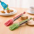 Silicone Food Tong Stainless Steel Kitchen Tongs Silicone Non-slip Cooking Clip Clamp BBQ Salad Tools Kitchen Accessories