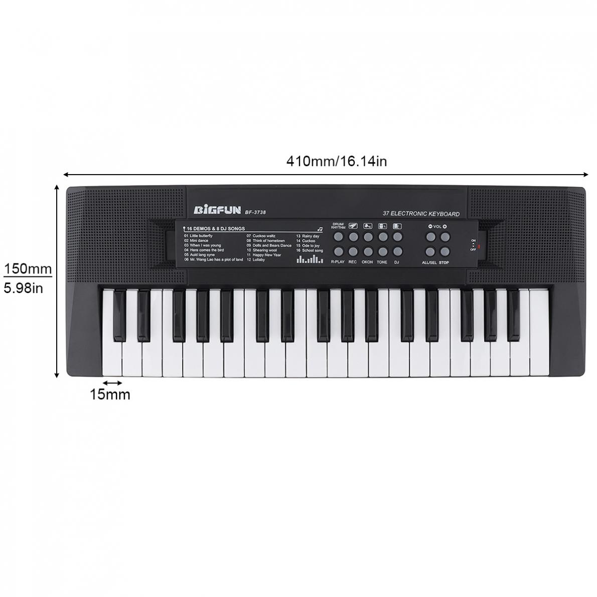 Electronic Organ 37 Keys Electronic Keyboard Piano Digital Music Key Board with Microphone Children Gift Musical Enlightenment