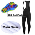 Winter 19D Gel Pad Thermal Fleece Men Cycling Pants Italy Fabric Black Tight Trousers MTB Pro Bib Pants Culotte Ropa Ciclismo