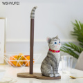 Direct kitchen paper vertical cartoon cat free punching toilet roll paper tray tray cute three-dimensional bathroom storage