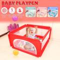 Baby Playpen Fence Foldable Alloy Steel Pipe Toddler Indoor Safety Play Pool Child Protection Play Yard 0~5 Years Old Children