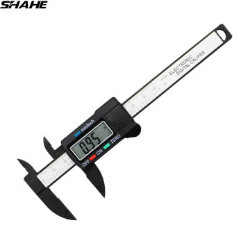 SHAHE New Plastic Digital Vernier Caliper 0-100 mm Measuring Tools Micrometer Vernier Calipers 100 mm caliper gauge