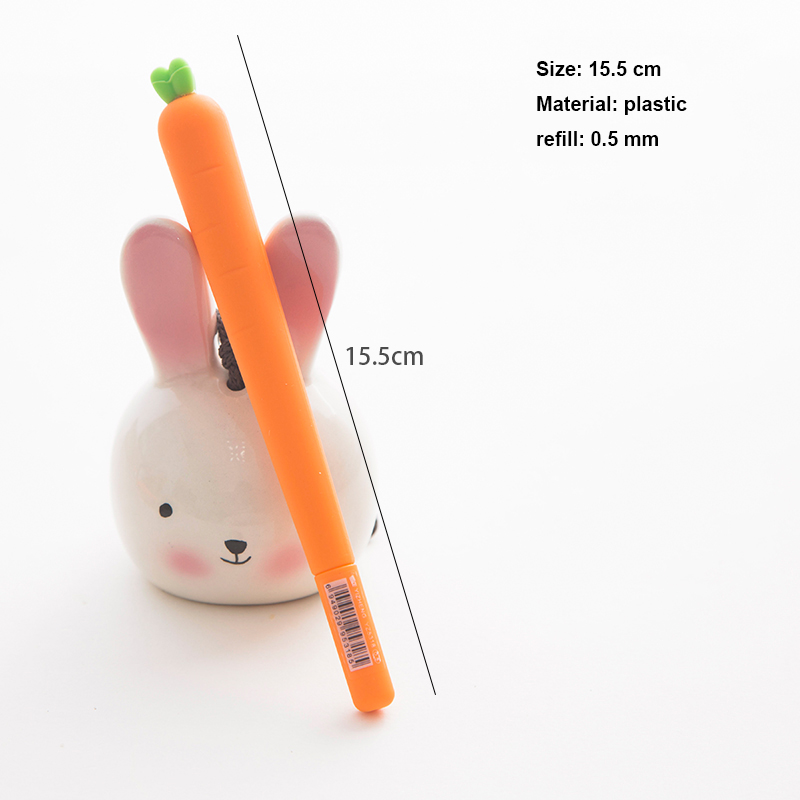 2 Pcs 0.5mm Novelty Fresh Carrot Gel Pen Promotional Gift Stationery School Office Supply New stationery