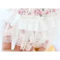 Free Shipping Handmade Dog Clothes Dog Princess Dress Fresh Plum Floral Cute Cats Pet Outfit Lace Skirt Poodle Maltese Yorkies