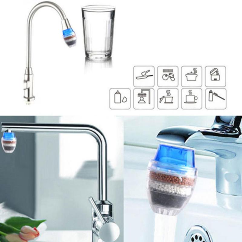 1 PC Kitchen Faucet Tap Water Purifier for Household Water Purifier Filter Activated Carbon Filtration Mini Faucet Purifier