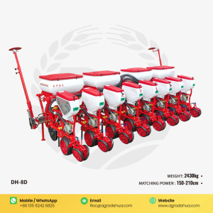 8-Row Disc-Type Pneumatic Precision Planter for Equal Row Spacing Planting