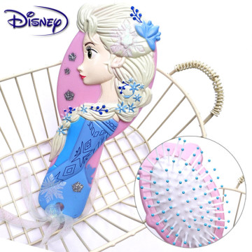 Disney princess frozen Hair Brush brosse cheveux Kids Gentle Anti-static Brush Curly Tangle Mermaid Bristles Handle Tangle Comb