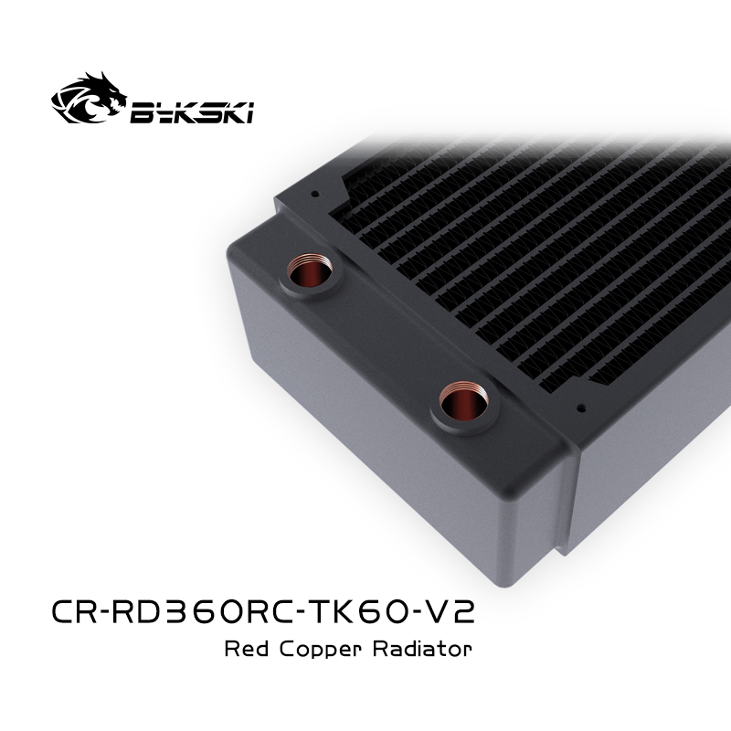 Bykski Black Full Copper&Brass 3 Floors 60mm Thick PC Cooling Radiator Water Cooling Row 120/240/360MM For PC Cooler Heatsink