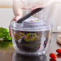 Salad Vegetable Dehydrator Manual Fruit Dryer Cleaner Basket Drain Basket Dehydrator Shaker Multifunction Kitchen Salad Tools
